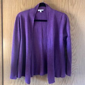 Eileen Fischer purple cardigan sweater